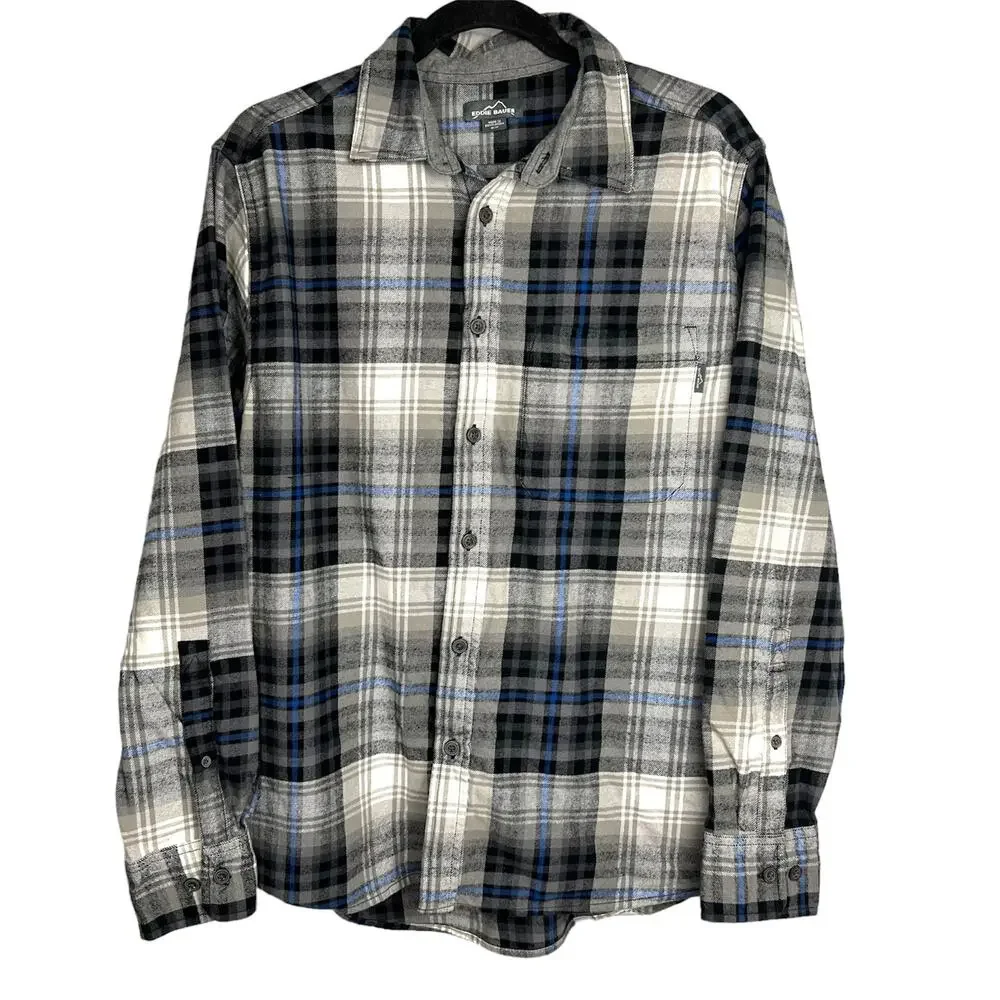 EDDIE BAUER Men’s Flannel Button Front Shirt  Medium